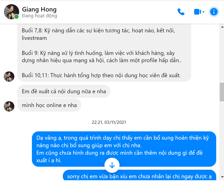 KHOÁ HỌC MC SONG NGỮ MC GIANG HỒNG